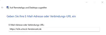 Hinzuf&uuml;gen einer neuen Remoteverbindung in der Systemsteuerung