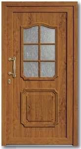 Haustür Modell 202-15 Glas Barock weiß